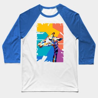 Animals Giraffe Wpap Art Baseball T-Shirt